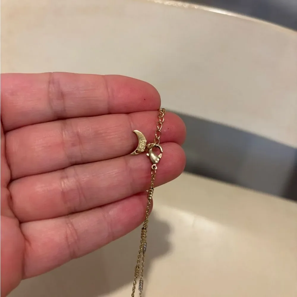 Luna Norte Gold Sunburst Pendant Necklace Crystal Rays Celestial Jewelry